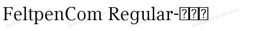 FeltpenCom Regular字体转换